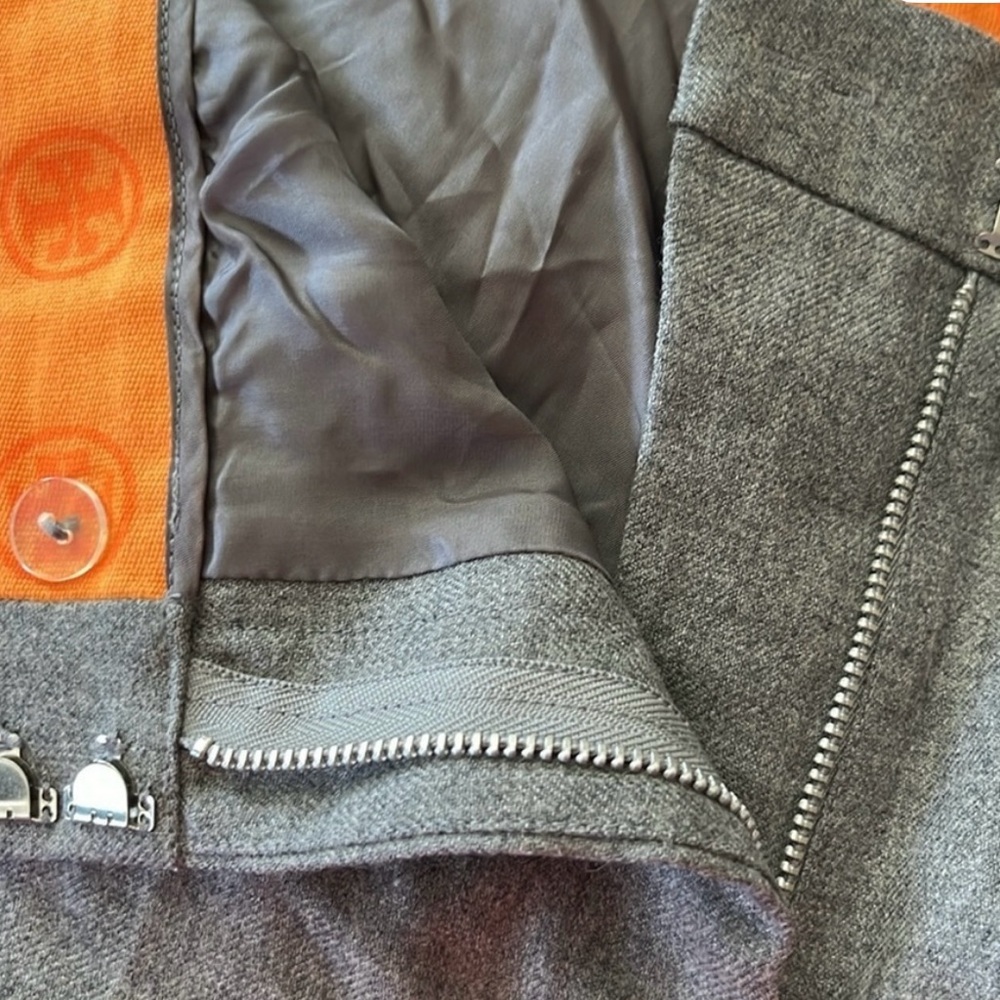 Tory Burch gray wool wide leg trousers size 12 - but fits like an 8/10 - Picture 5 of 9